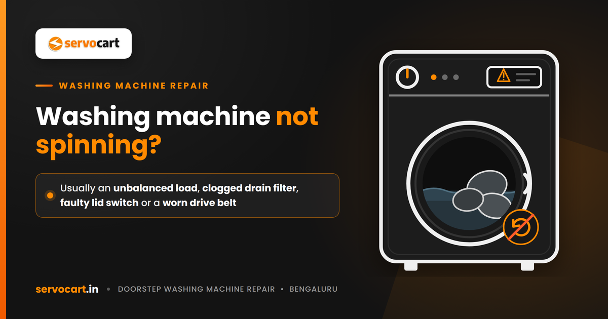 Washing Machine Not Spinning? Your Guide to Washing Machine Repair in Bangalore