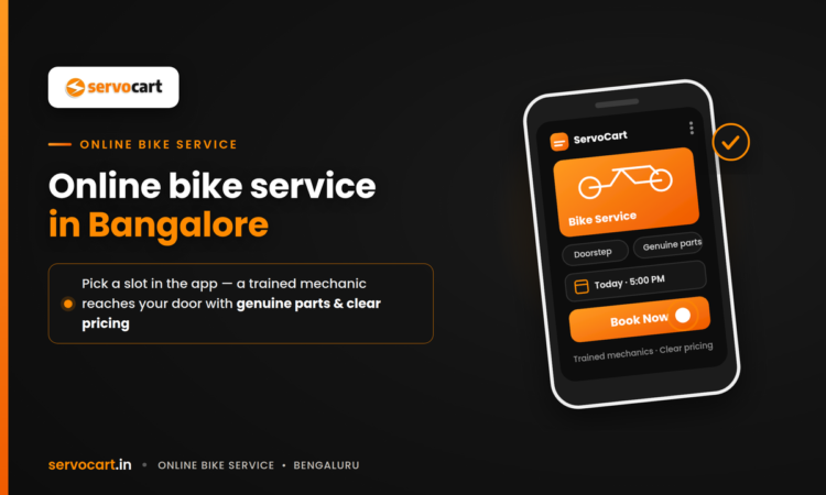 online bike service and repair by Servocart in bengaluru